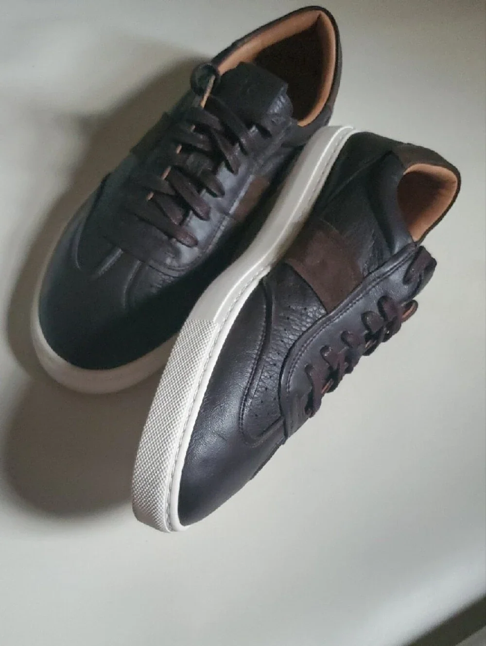 Greats Charlie Men's Leather Low-Top Sneakers with Tan Lining